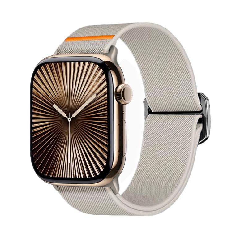 For Apple Watch 42mm / 41mm / 40mm / 38mm Kalebol Bull Bead Buckle Elastic Nylon Watch Band(Starlight) - Watch Bands by Kalebol | Online Shopping UK | buy2fix