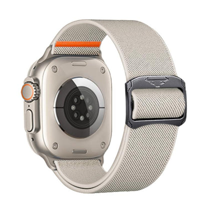 For Apple Watch 42mm / 41mm / 40mm / 38mm Kalebol Bull Bead Buckle Elastic Nylon Watch Band(Starlight) - Watch Bands by Kalebol | Online Shopping UK | buy2fix
