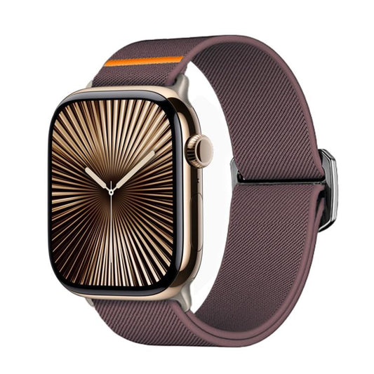 For Apple Watch 42mm / 41mm / 40mm / 38mm Kalebol Bull Bead Buckle Elastic Nylon Watch Band(Smoky Purple) - Watch Bands by Kalebol | Online Shopping UK | buy2fix