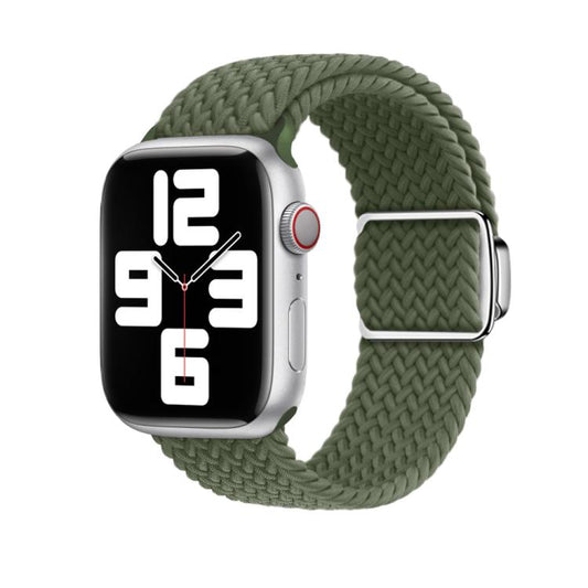 For Apple Watch 46mm / 49mm / 45mm / 44mm Kalebol Nylon Loop Magnetic Buckle Watch Band(Dark Olive) - Watch Bands by Kalebol | Online Shopping UK | buy2fix