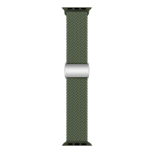 For Apple Watch 46mm / 49mm / 45mm / 44mm Kalebol Nylon Loop Magnetic Buckle Watch Band(Dark Olive) - Watch Bands by Kalebol | Online Shopping UK | buy2fix