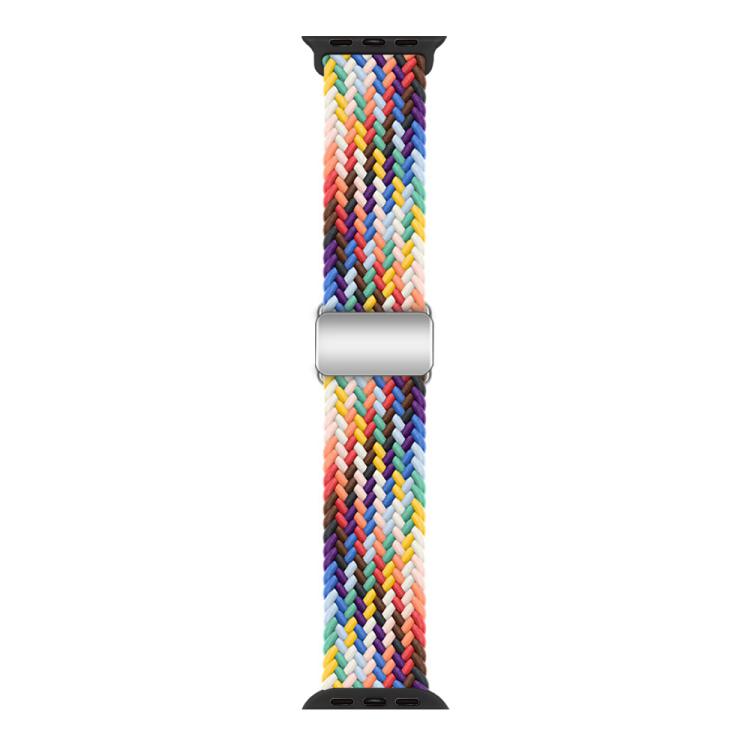 For Apple Watch 46mm / 49mm / 45mm / 44mm Kalebol Nylon Loop Magnetic Buckle Watch Band(Official Rainbow) - Watch Bands by Kalebol | Online Shopping UK | buy2fix
