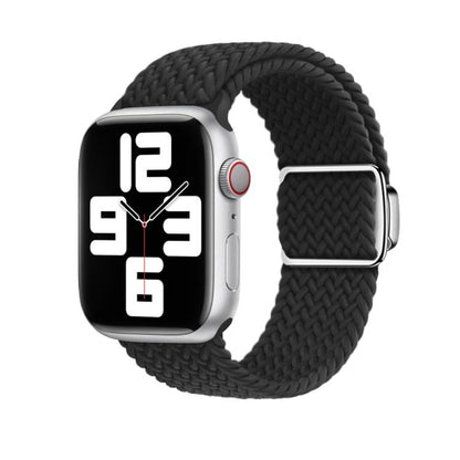 For Apple Watch 46mm / 49mm / 45mm / 44mm Kalebol Nylon Loop Magnetic Buckle Watch Band(Black) - Watch Bands by Kalebol | Online Shopping UK | buy2fix