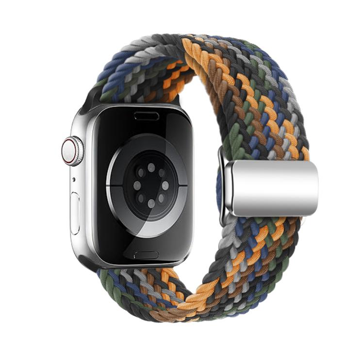 For Apple Watch 46mm / 49mm / 45mm / 44mm Kalebol Nylon Loop Magnetic Buckle Watch Band(Camo Colorful) - Watch Bands by Kalebol | Online Shopping UK | buy2fix