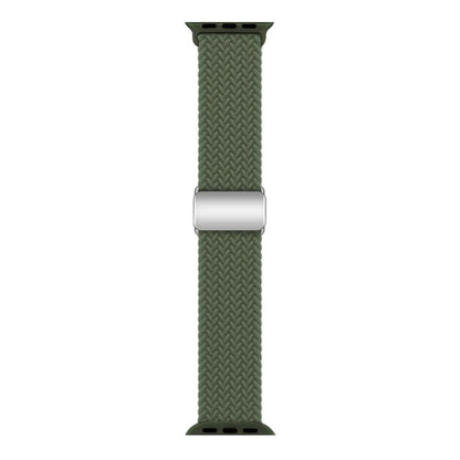 For Apple Watch 42mm / 41mm / 40mm / 38mm Kalebol Nylon Loop Magnetic Buckle Watch Band(Dark Olive) - Watch Bands by Kalebol | Online Shopping UK | buy2fix