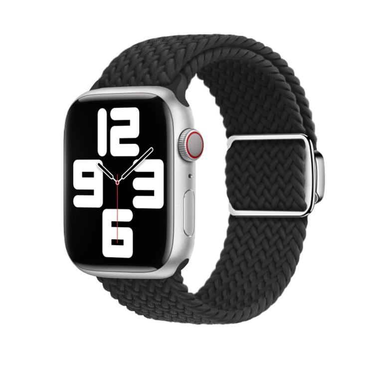 For Apple Watch 42mm / 41mm / 40mm / 38mm Kalebol Nylon Loop Magnetic Buckle Watch Band(Black) - Watch Bands by Kalebol | Online Shopping UK | buy2fix