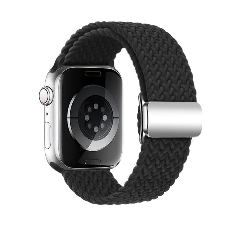 For Apple Watch 42mm / 41mm / 40mm / 38mm Kalebol Nylon Loop Magnetic Buckle Watch Band(Black) - Watch Bands by Kalebol | Online Shopping UK | buy2fix