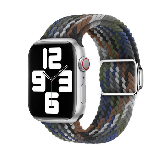 For Apple Watch 42mm / 41mm / 40mm / 38mm Kalebol Nylon Loop Magnetic Buckle Watch Band(Cowboy Colorful 2) - Watch Bands by Kalebol | Online Shopping UK | buy2fix