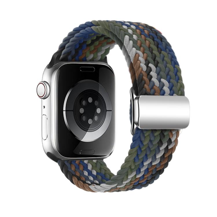 For Apple Watch 42mm / 41mm / 40mm / 38mm Kalebol Nylon Loop Magnetic Buckle Watch Band(Cowboy Colorful 2) - Watch Bands by Kalebol | Online Shopping UK | buy2fix