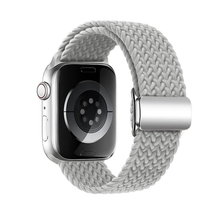 For Apple Watch 42mm / 41mm / 40mm / 38mm Kalebol Nylon Loop Magnetic Buckle Watch Band(Light Grey) - Watch Bands by Kalebol | Online Shopping UK | buy2fix