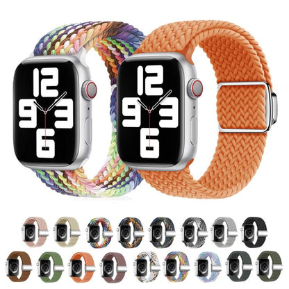 For Apple Watch 42mm / 41mm / 40mm / 38mm Kalebol Nylon Loop Magnetic Buckle Watch Band(Cowboy Colorful 2) - Watch Bands by Kalebol | Online Shopping UK | buy2fix