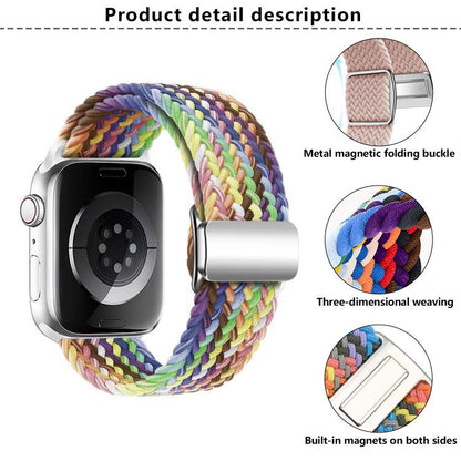 For Apple Watch 46mm / 49mm / 45mm / 44mm Kalebol Nylon Loop Magnetic Buckle Watch Band(Dark Chocolate) - Watch Bands by Kalebol | Online Shopping UK | buy2fix