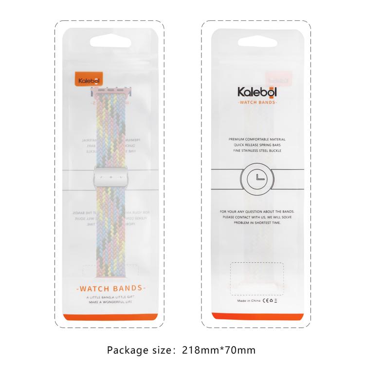 For Apple Watch 46mm / 49mm / 45mm / 44mm Kalebol Nylon Loop Magnetic Buckle Watch Band(Light Grey) - Watch Bands by Kalebol | Online Shopping UK | buy2fix