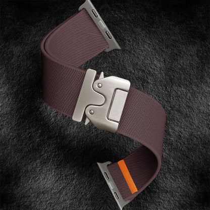 For Apple Watch 46mm / 49mm / 45mm / 44mm Kalebol Parachute Buckle Elastic Nylon Watch Band(Smoky Purple) - Watch Bands by Kalebol | Online Shopping UK | buy2fix