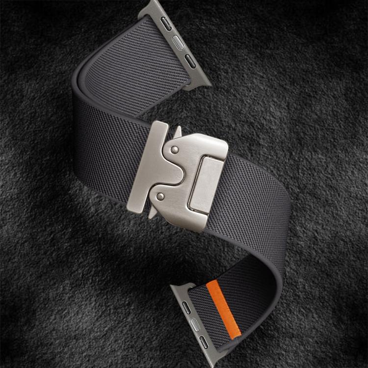 For Apple Watch 42mm / 41mm / 40mm / 38mm Kalebol Parachute Buckle Elastic Nylon Watch Band(Dark Grey) - Watch Bands by Kalebol | Online Shopping UK | buy2fix