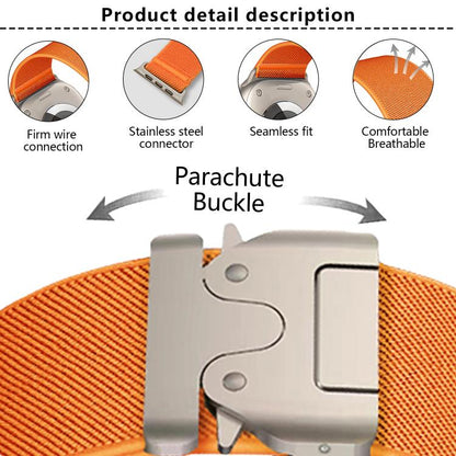 For Apple Watch 42mm / 41mm / 40mm / 38mm Kalebol Parachute Buckle Elastic Nylon Watch Band(Orange) - Watch Bands by Kalebol | Online Shopping UK | buy2fix