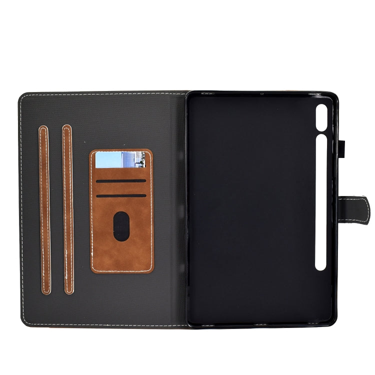 For Samsung Galaxy Tab S8 / Galaxy Tab S7 T870 Cowhide Texture Horizontal Flip Leather Case with Holder & Card Slots & Sleep / Wake-up Function(Brown) by buy2fix
