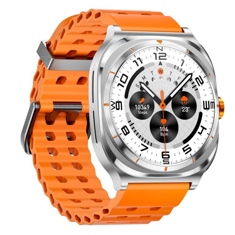 HAMTOD GT98 Headphones Smart Watch,1.53 inch, Support Bluetooth Call / NFC / Heart Rate(Silver Orange) - Smart Watches by HAMTOD | Online Shopping UK | buy2fix