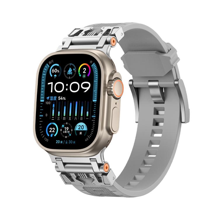 For Apple Watch 46mm / 49mm / 45mm / 44mm Kalebol Armor TPU Watch Band(Silver Grey) - Watch Bands by Kalebol | Online Shopping UK | buy2fix