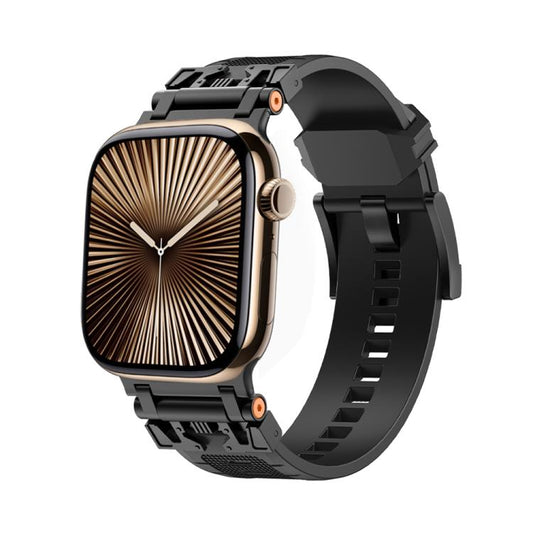 For Apple Watch 42mm / 41mm / 40mm / 38mm Kalebol Armor TPU Watch Band(Black) - Watch Bands by Kalebol | Online Shopping UK | buy2fix