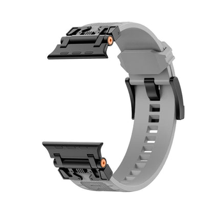 For Apple Watch 42mm / 41mm / 40mm / 38mm Kalebol Armor TPU Watch Band(Black Grey) - Watch Bands by Kalebol | Online Shopping UK | buy2fix