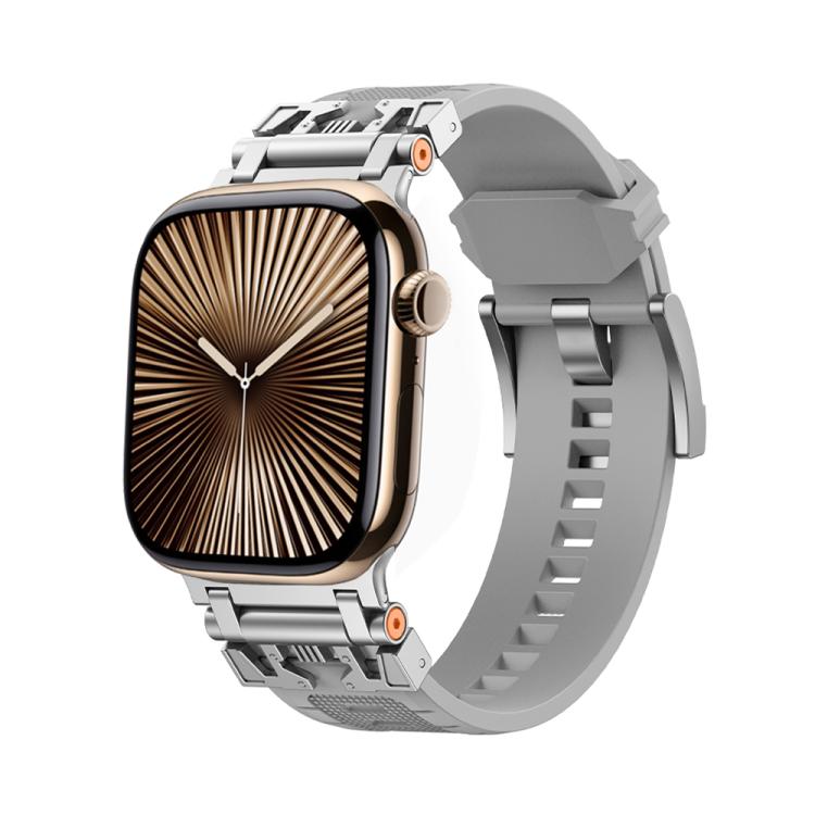 For Apple Watch 42mm / 41mm / 40mm / 38mm Kalebol Armor TPU Watch Band(Silver Grey) - Watch Bands by Kalebol | Online Shopping UK | buy2fix
