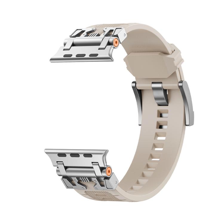 For Apple Watch 42mm / 41mm / 40mm / 38mm Kalebol Armor TPU Watch Band(Silver Starlight) - Watch Bands by Kalebol | Online Shopping UK | buy2fix