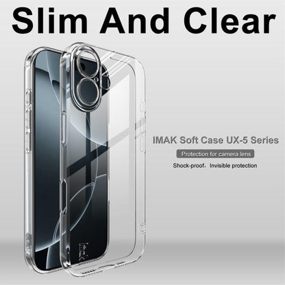 For iPhone 17 imak UX-5 Series Super Slim Transparent Shockproof TPU Protective Case(Transparent) - iPhone 17 Cases by imak | Online Shopping UK | buy2fix