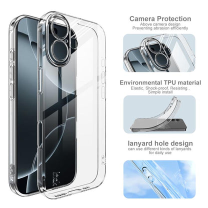 For iPhone 17 imak UX-5 Series Super Slim Transparent Shockproof TPU Protective Case(Transparent) - iPhone 17 Cases by imak | Online Shopping UK | buy2fix