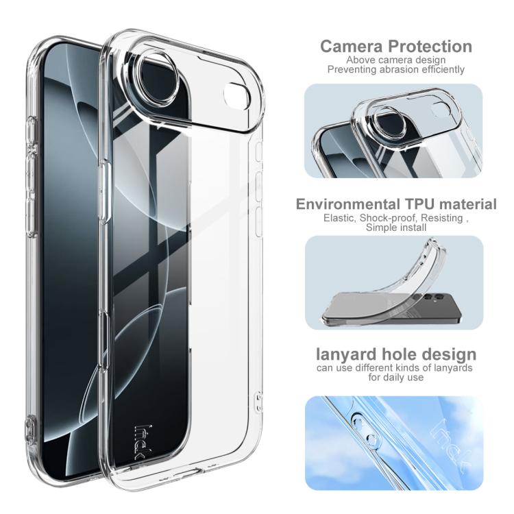 For iPhone Air imak UX-5 Series Super Slim Transparent Shockproof TPU Protective Case(Transparent) - iPhone Air Cases by imak | Online Shopping UK | buy2fix