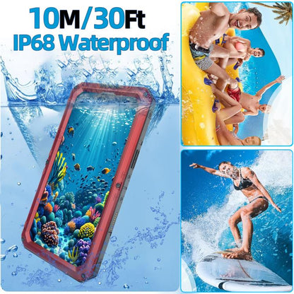 For iPhone 16 Four-proof Metal Hybrid Silicone Phone Case(Red) - iPhone 16 Cases by buy2fix | Online Shopping UK | buy2fix