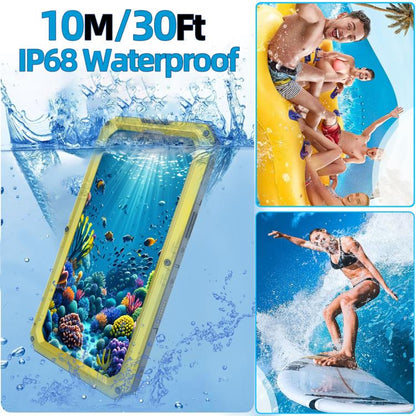 For iPhone 16 Four-proof Metal Hybrid Silicone Phone Case(Yellow) - iPhone 16 Cases by buy2fix | Online Shopping UK | buy2fix