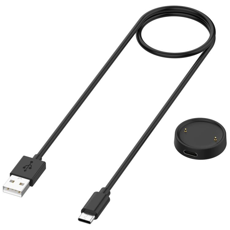 For Amazfit Bip 6 / Active 2 USB-C / Type-C Interface Adapter Split Smart Watch Charging Cable Set, Length: 1m(Black) - Charger by buy2fix | Online Shopping UK | buy2fix
