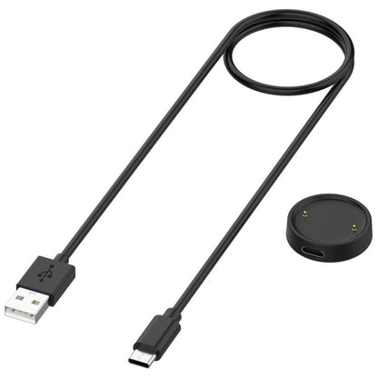 For Amazfit Bip 6 / Active 2 USB-C / Type-C Interface Adapter Split Smart Watch Charging Cable Set, Length: 1m(Black) - Charger by buy2fix | Online Shopping UK | buy2fix