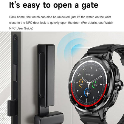 D11 1.46 inch 2 in 1 Bluetooth Earphone Smart Watch, Support Bluetooth Call / NFC / Heart Rate(Black) - Smart Watches by buy2fix | Online Shopping UK | buy2fix