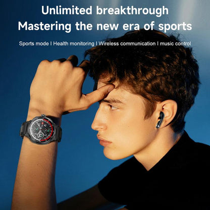 D11 1.46 inch 2 in 1 Bluetooth Earphone Smart Watch, Support Bluetooth Call / NFC / Heart Rate(Green) - Smart Watches by buy2fix | Online Shopping UK | buy2fix