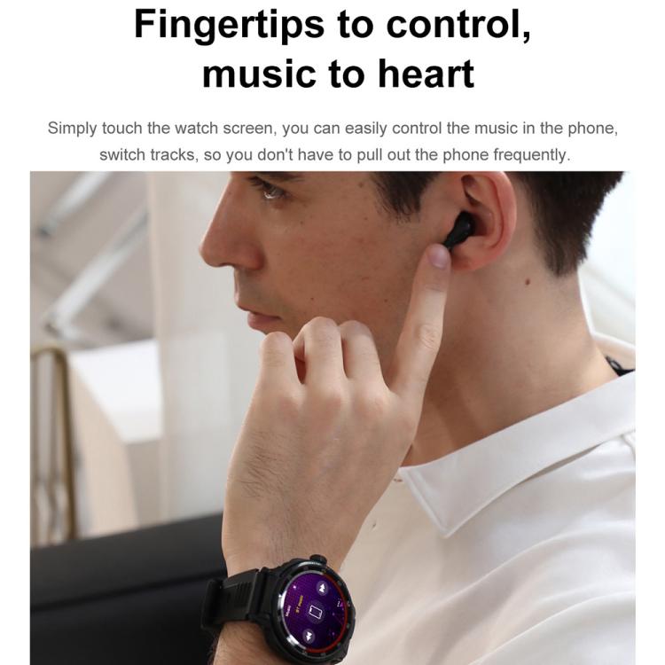 D11 1.46 inch 2 in 1 Bluetooth Earphone Smart Watch, Support Bluetooth Call / NFC / Heart Rate(Green) - Smart Watches by buy2fix | Online Shopping UK | buy2fix