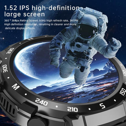 Q10 Dual-mode Bluetooth Headphones Smart Watch,1.52 inch, Support Bluetooth Call / Heart Rate(Black) - Smart Watches by buy2fix | Online Shopping UK | buy2fix