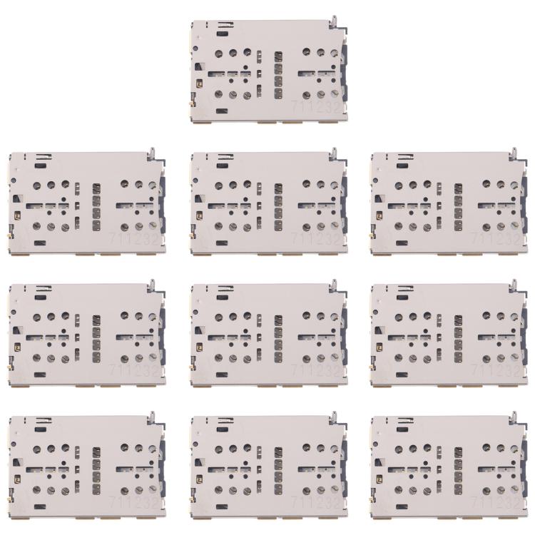 For Huawei P10 10pcs Original SIM + Micro SD Card Reader - Card Socket by buy2fix | Online Shopping UK | buy2fix