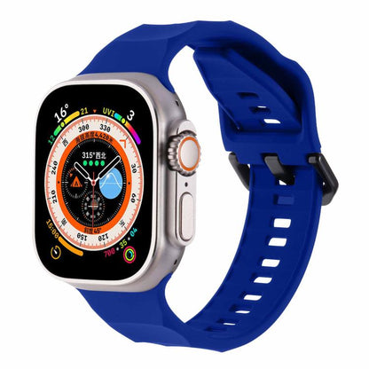 For Apple Watch 46mm / 49mm / 45mm / 44mm Kalebol Ripple Sports Silicone Strap(Royal Blue) - Watch Bands by Kalebol | Online Shopping UK | buy2fix