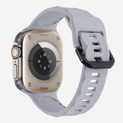 For Apple Watch 46mm / 49mm / 45mm / 44mm Kalebol Ripple Sports Silicone Strap(Space Grey) - Watch Bands by Kalebol | Online Shopping UK | buy2fix