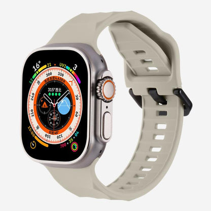 For Apple Watch 46mm / 49mm / 45mm / 44mm Kalebol Ripple Sports Silicone Strap(Starlight) - Watch Bands by Kalebol | Online Shopping UK | buy2fix