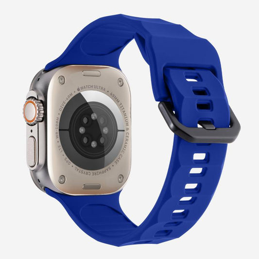 For Apple Watch 42mm / 41mm / 40mm / 38mm Kalebol Ripple Sports Silicone Strap(Royal Blue) - Watch Bands by Kalebol | Online Shopping UK | buy2fix