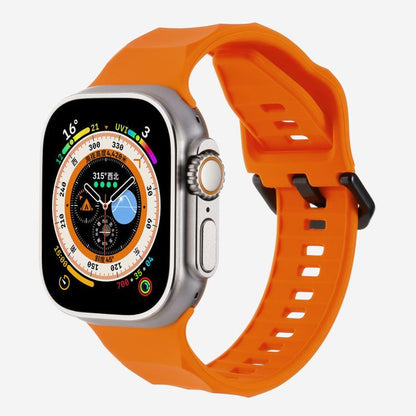 For Apple Watch 42mm / 41mm / 40mm / 38mm Kalebol Ripple Sports Silicone Strap(Orange) - Watch Bands by Kalebol | Online Shopping UK | buy2fix