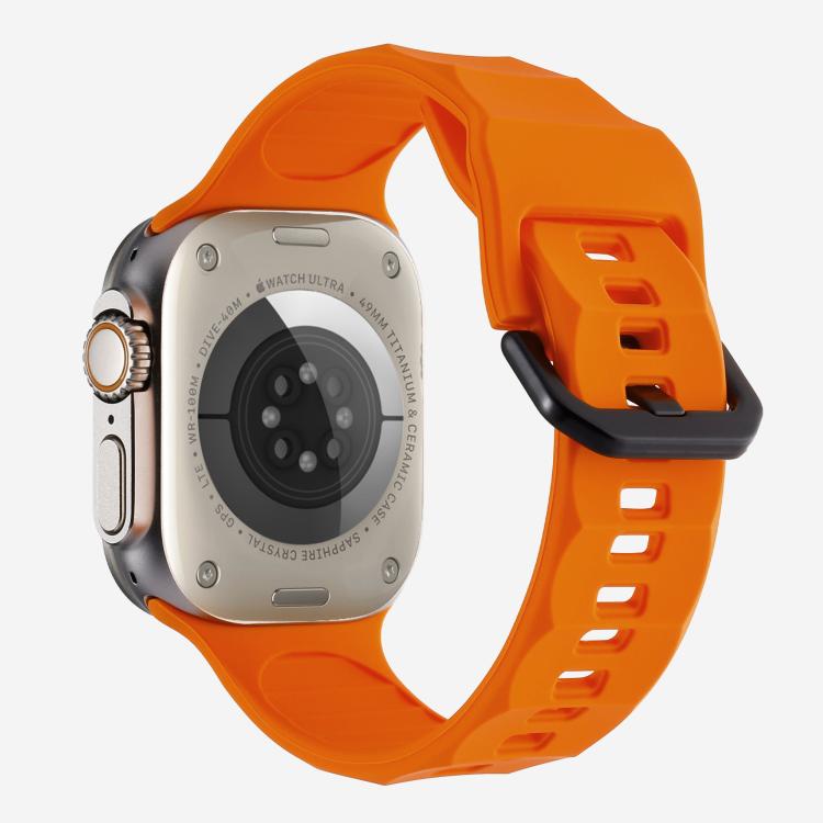 For Apple Watch 42mm / 41mm / 40mm / 38mm Kalebol Ripple Sports Silicone Strap(Orange) - Watch Bands by Kalebol | Online Shopping UK | buy2fix