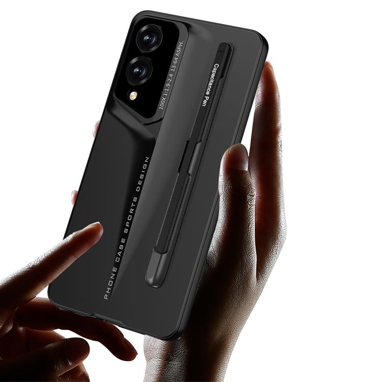 For Samsung Galaxy S25 Edge 5G GKK Blade Ultra-thin Full Coverage Phone Case with Pen(Grey) - Galaxy S25 Edge 5G Cases by GKK | Online Shopping UK | buy2fix