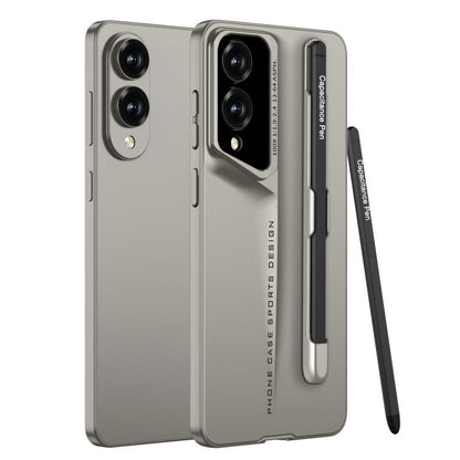 For Samsung Galaxy S25 Edge 5G GKK Blade Ultra-thin Full Coverage Phone Case with Pen(Gold) - Galaxy S25 Edge 5G Cases by GKK | Online Shopping UK | buy2fix