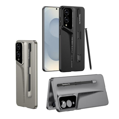 For Samsung Galaxy S25 Edge 5G GKK Blade Ultra-thin Full Coverage Phone Case with Pen(Gold) - Galaxy S25 Edge 5G Cases by GKK | Online Shopping UK | buy2fix