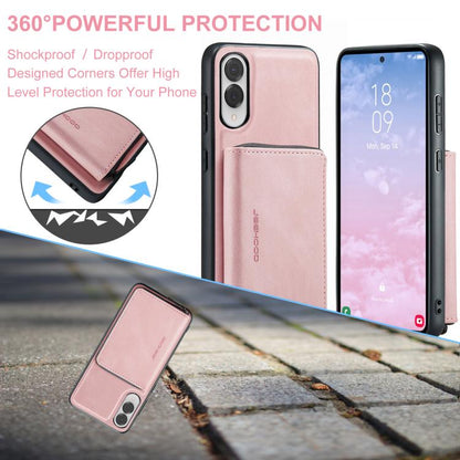 For Samsung Galaxy S25 Edge 5G JEEHOOD J02 Magnetic Zipper Horizontal Flip Leather Phone Case(Pink) - Galaxy S25 Edge 5G Cases by JEEHOOD | Online Shopping UK | buy2fix