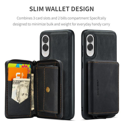 For Samsung Galaxy S25 Edge 5G JEEHOOD J02 Magnetic Zipper Horizontal Flip Leather Phone Case(Black) - Galaxy S25 Edge 5G Cases by JEEHOOD | Online Shopping UK | buy2fix